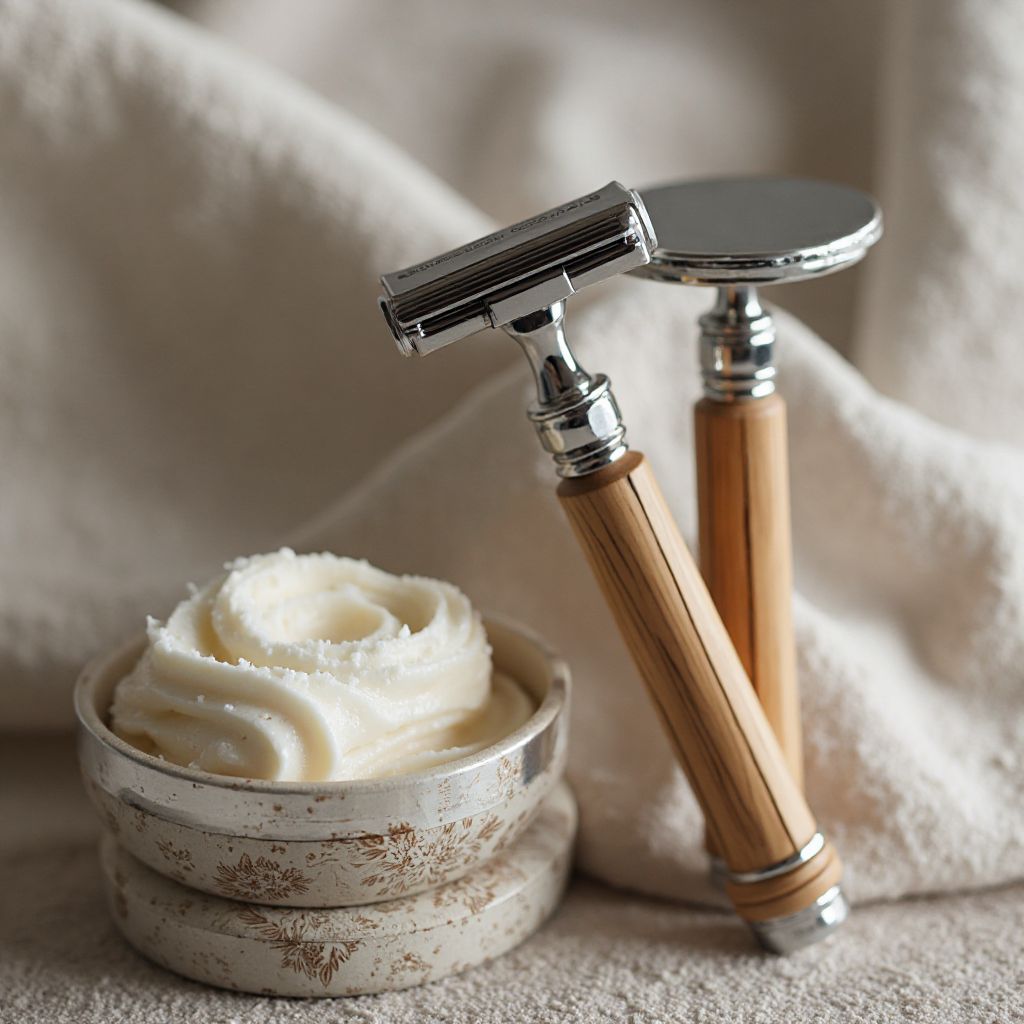 Premium safety razor with bamboo handle