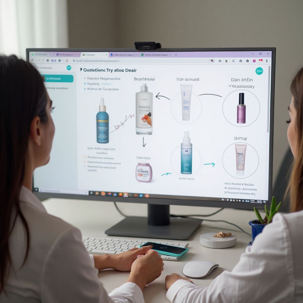 Dermatologist discussing men's skincare